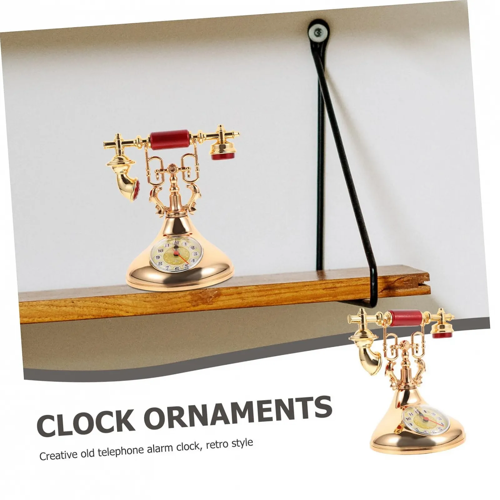Часы Настольные MUCKLILY Ретро Телефон Винтажные Декоративные для дома и офиса, фото №7