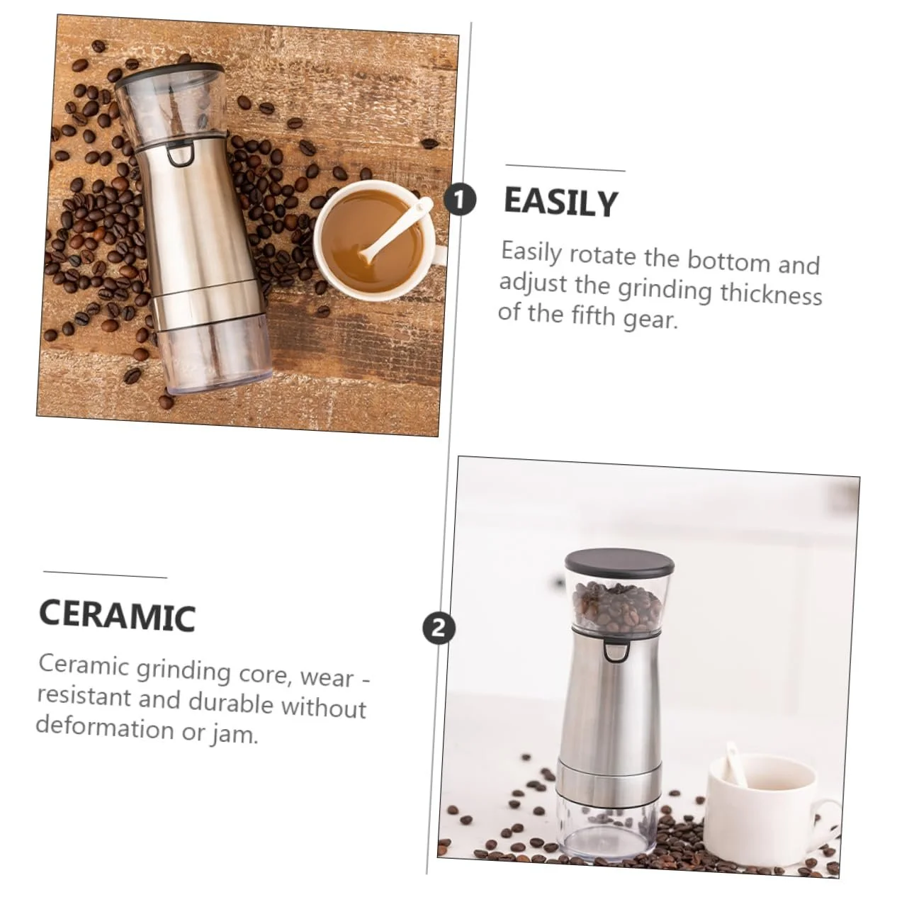 Электрическая кофемолка Cold Press Juicer для перца, эспрессо, нержавеющая сталь, регулируемая, керамический сердечник, серебряная, фото №9 Электрическая кофемолка Cold Press Juicer для перца, эспрессо, нержавеющая сталь, регулируемая, керамический сердечник, серебряная, фото №9