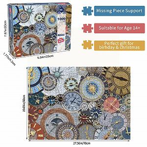 Пазли HUADADA Impossible 1000 елементів Барвистий годинник Різнокольорові synthetic.ua - Фото 1