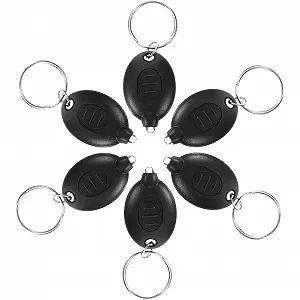 Ліхтарик OUNONA Міні LED на ключі Чорний, 6 шт. - Фото 1