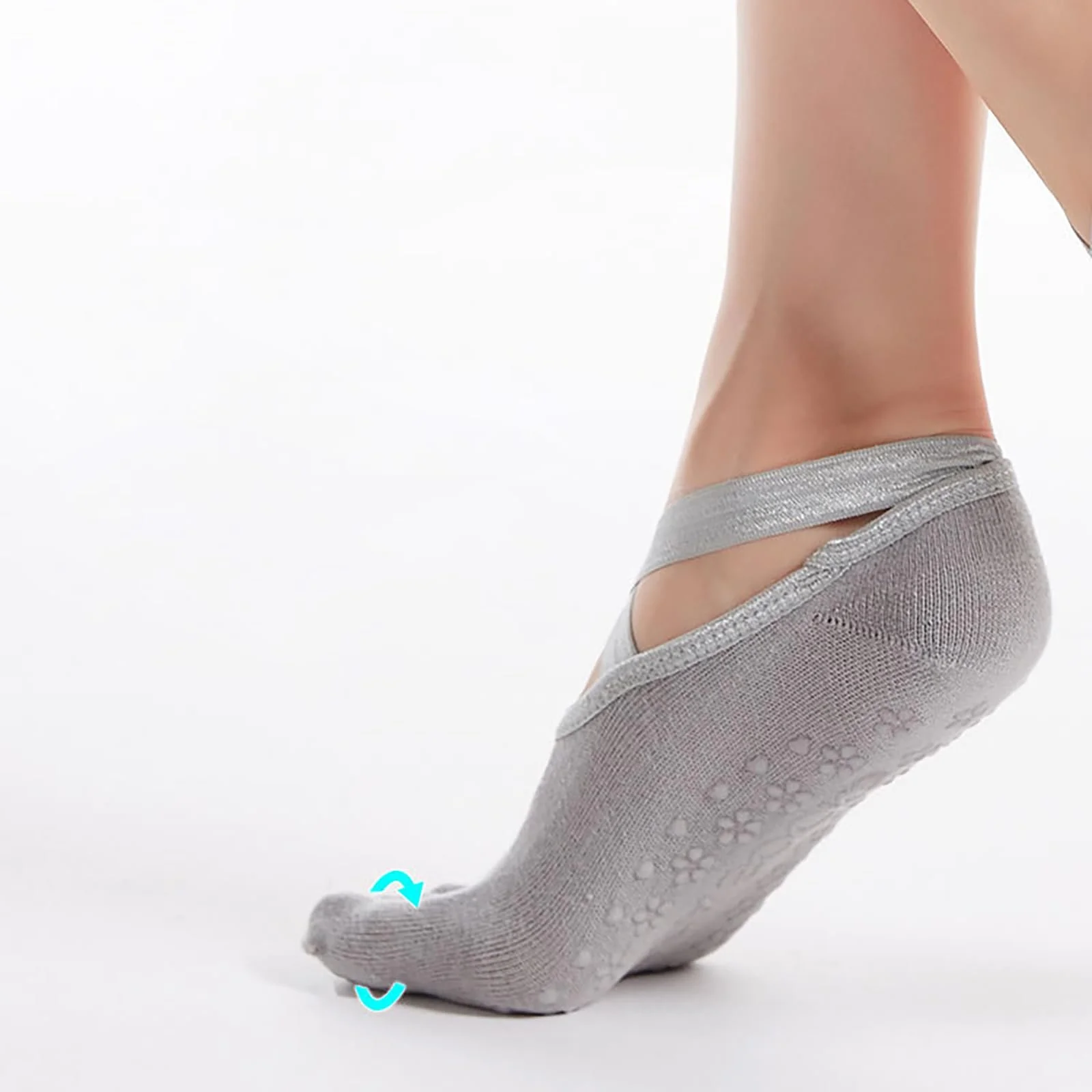 Шкарпетки для йоги жіночі 39-42, шкарпетки для пілатесу з нековзною підошвою 39-42, фото №5