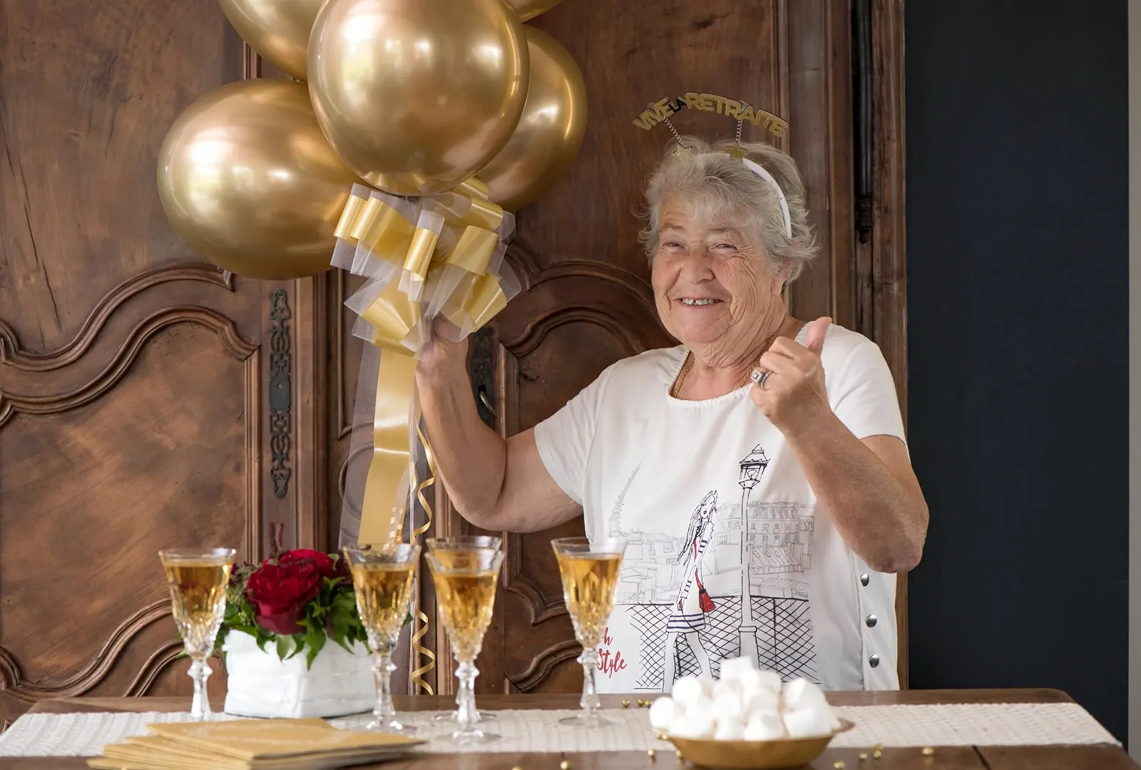 Обруч Alice Santex Vive La Retirement 20 см x 19 см Золотий блиск, фото №2