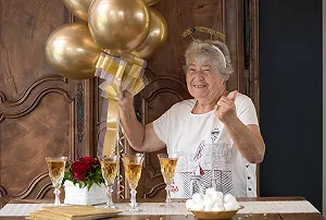 Обруч Alice Santex Vive La Retirement 20 см x 19 см Золотой блеск synthetic.ua - Фото 1