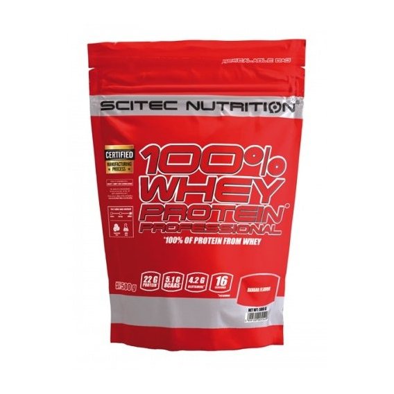 Протеин Scitec Nutrition 100 Whey Protein Professional 500 g 16 servings Banana, фото №1