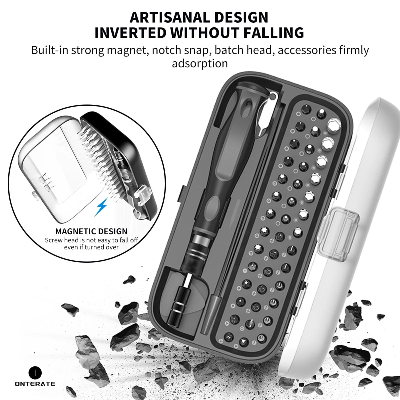 Набір викруток ONTERATE 48 шт. 41 Bits Precision Screwdriver Magnetic Housing, фото №5