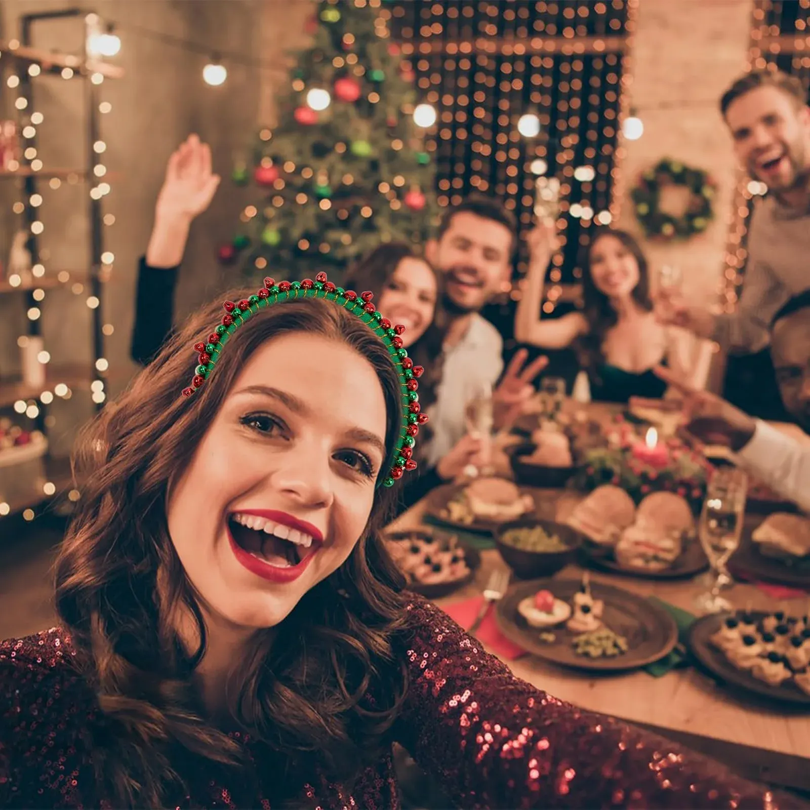 Обруч для волосся NICENEEDED Різдвяна колекція з дзвіночками, фото №6 Обруч для волосся NICENEEDED Різдвяна колекція з дзвіночками, фото №6