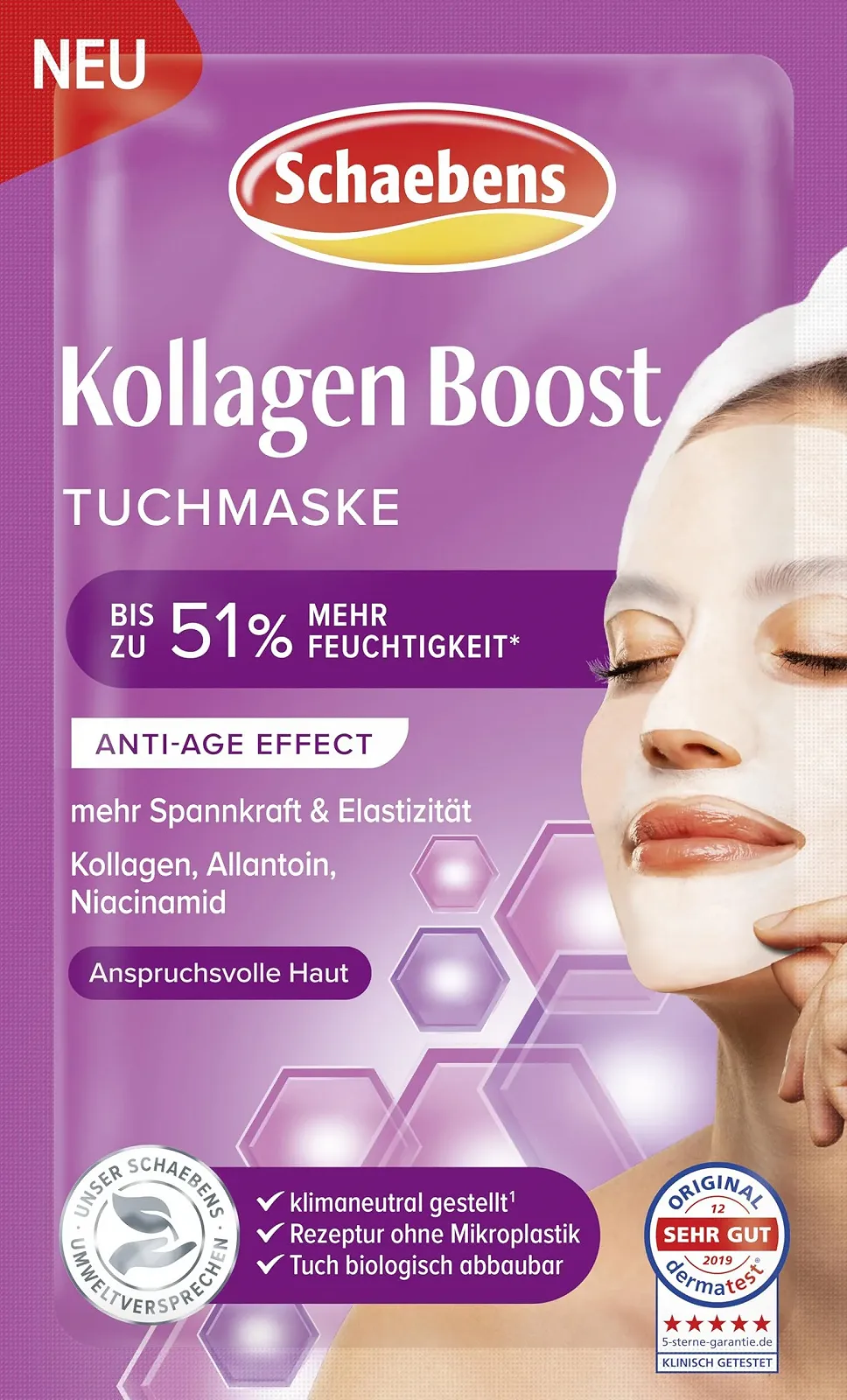 Тканинна маска Schaebens Collagen Boost, Антивіковий ефект, фото №1