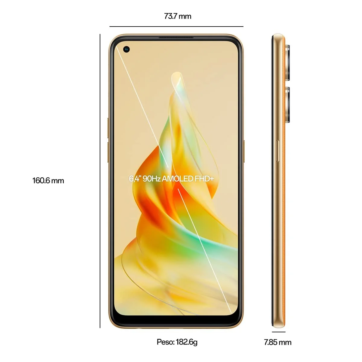 Смартфон Oppo Reno 8T 8GB+128GB 100MP+2MP 5000mAh 33W Dual Nano SIM Orange, фото №2