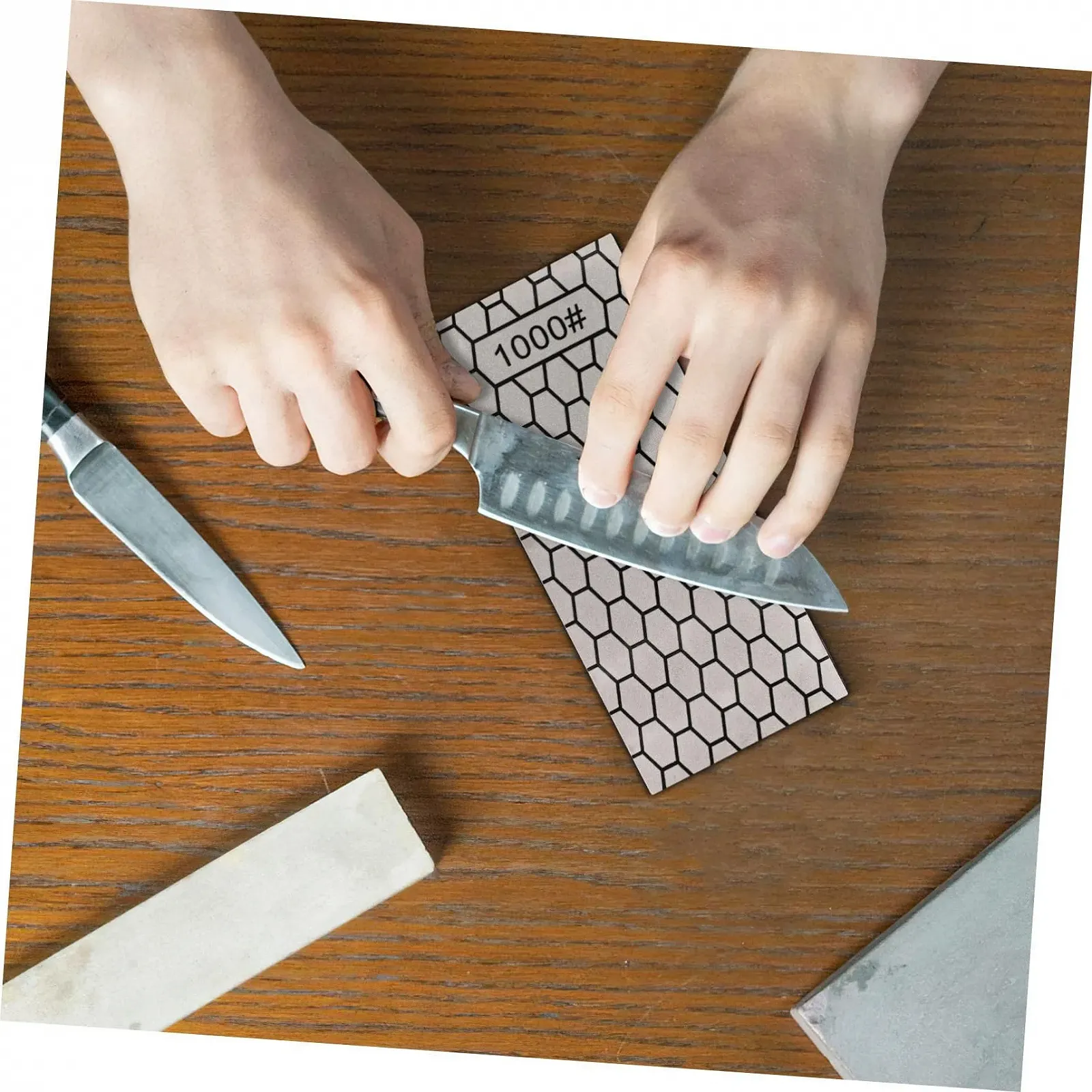Алмазные шлифовальные пластины Ipetboom набор 3 шт. разной зернистости для шеф-ножей, фото №3