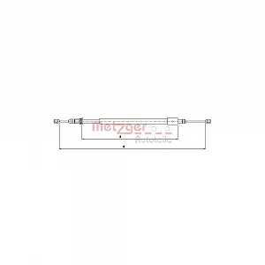 Трос ручного гальма METZGER 10.4577 для CITROËN задній лівий - Фото 1