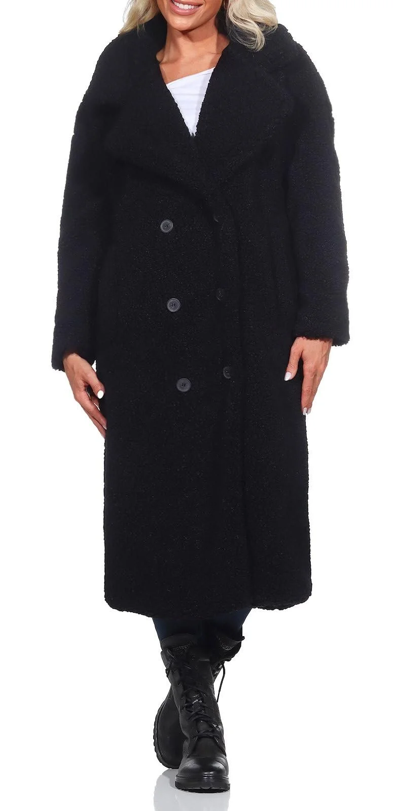 Пальто зі штучного хутра Hailys Тедді, плюшеве, фото №2