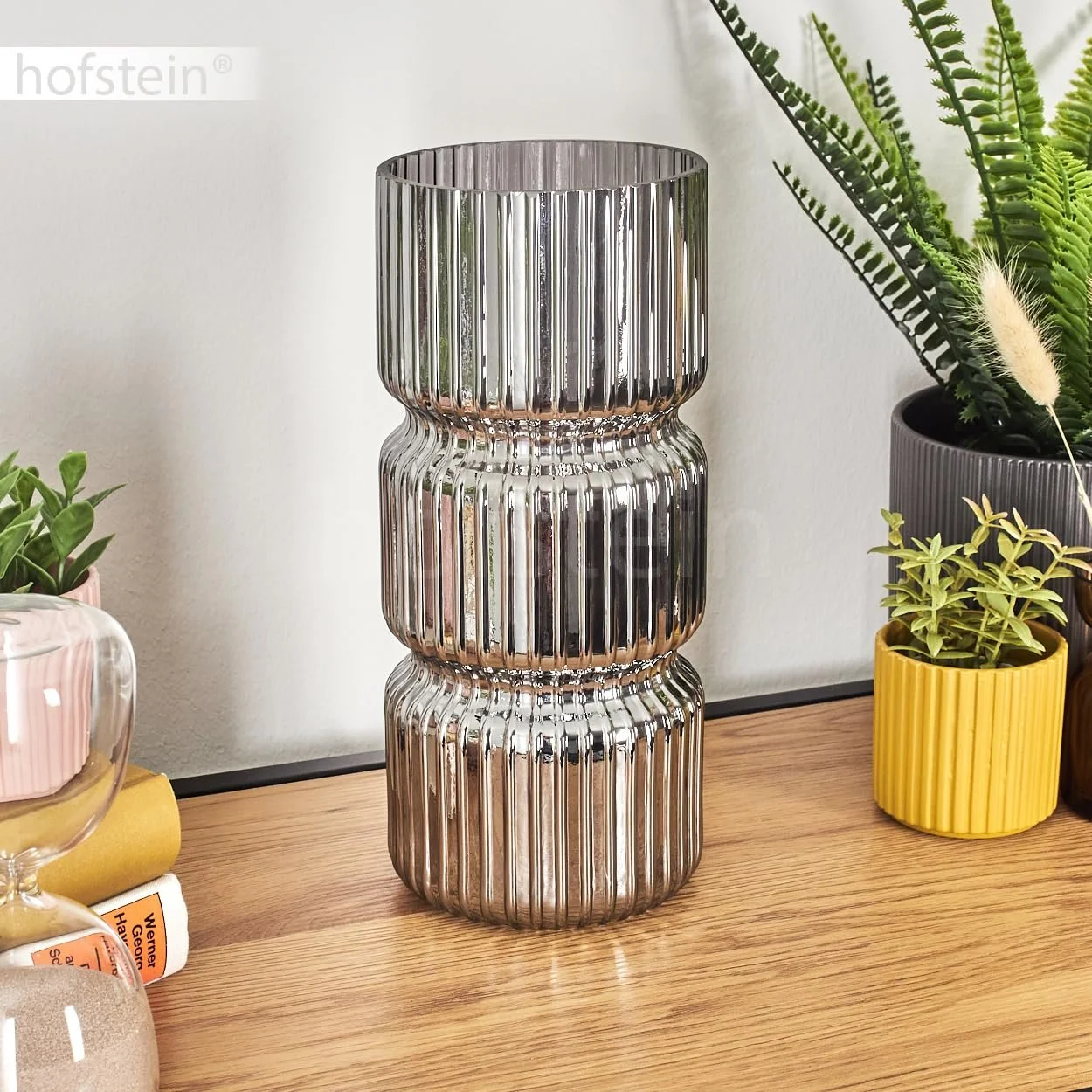 Настільна лампа Penteado Метал Скло Сучасний Вінтажний Ретро дизайн Скляний плафон Діаметр 10.5 см E27 Чорна Хром Димчаста, фото №3