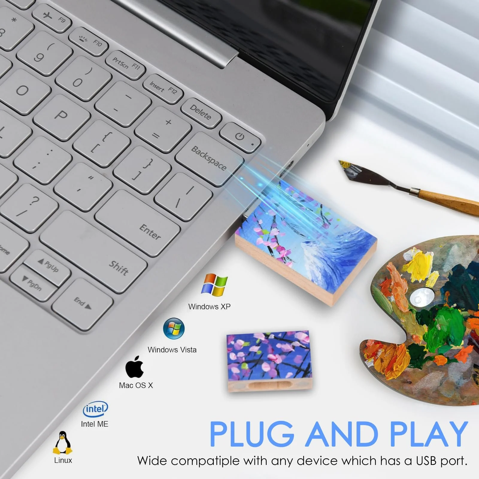 USB Flash-накопичувач Hozyale Snow Mountain 32GB USB 2.0 Дерево 1.10 x 0.35 x 2.36 дюйма, фото №3 USB Flash-накопичувач Hozyale Snow Mountain 32GB USB 2.0 Дерево 1.10 x 0.35 x 2.36 дюйма, фото №3