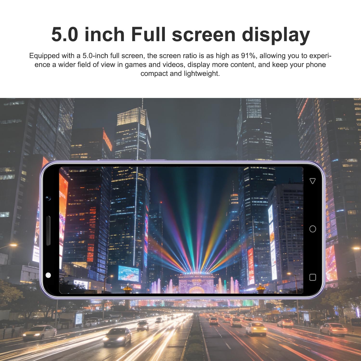 Міні-смартфон Hot50 5.0" HD 1GB RAM 16GB ROM Dual SIM Dual Camera Android 9.0 Blue, фото №7
