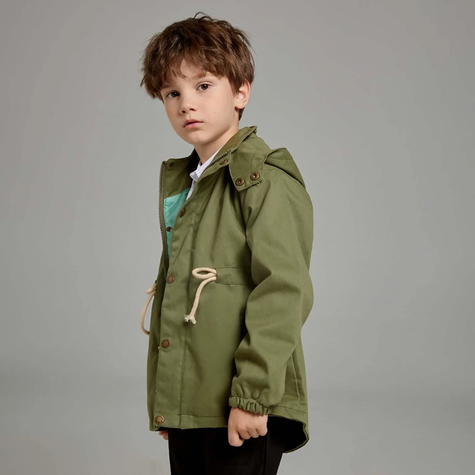 Дитячий тренч для хлопчиків Довгий, фото №4 Дитячий тренч для хлопчиків Довгий, фото №4
