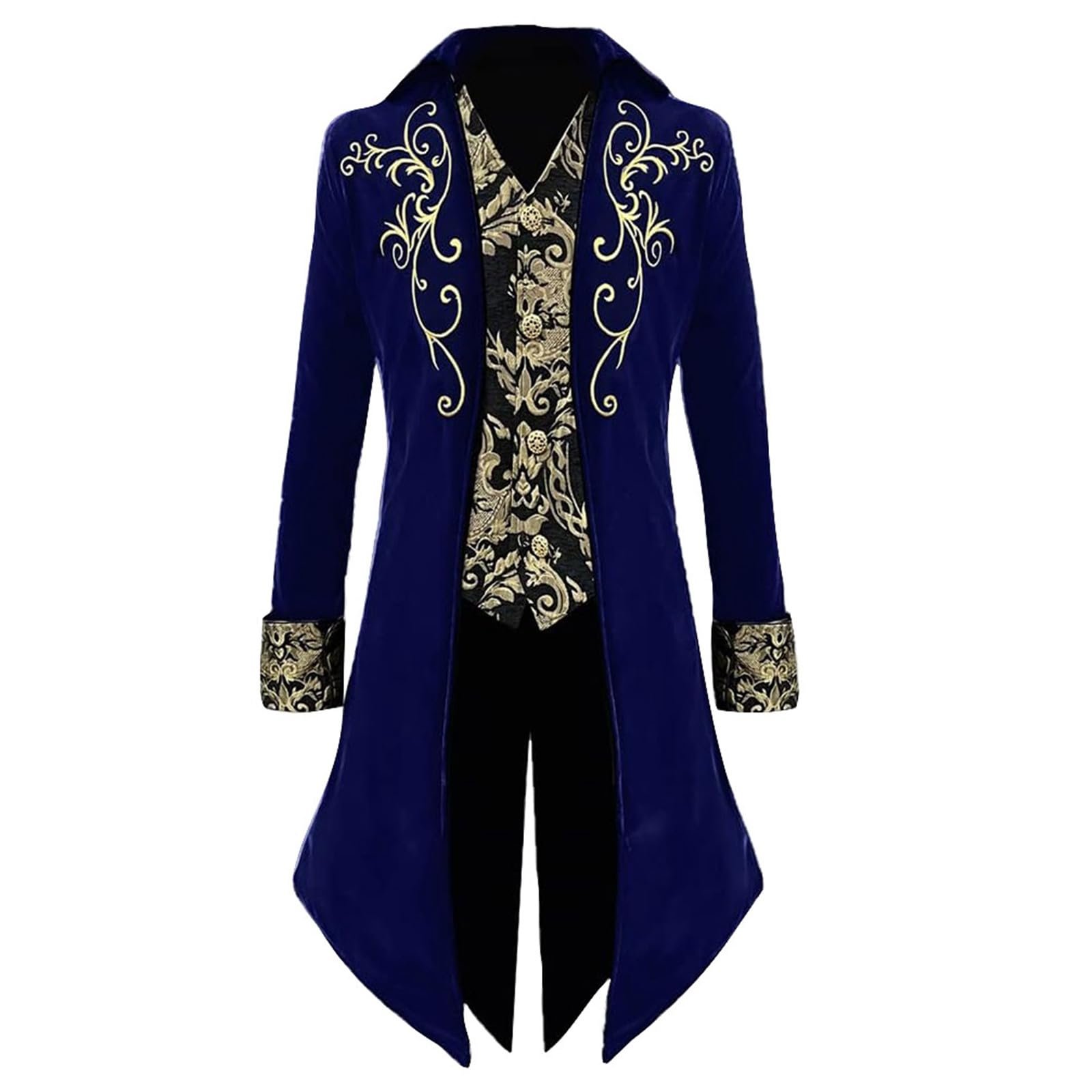 Пиджак Steampunk Generisch Женский Tailcoat Одежда Steampunk Gothic Винтажный Средневековый Костюм Пальто Gothic Униформа Cosplay Длинный Зеленый, фото №1
