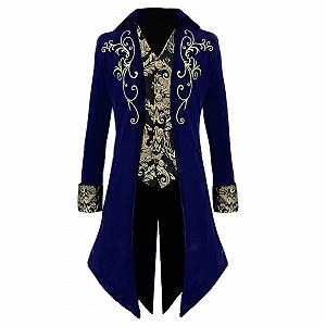 Пиджак Steampunk Generisch Женский Tailcoat Одежда Steampunk Gothic Винтажный Средневековый Костюм Пальто Gothic Униформа Cosplay Длинный Зеленый - Фото 1