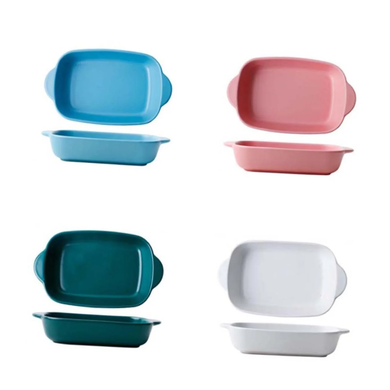 Форма для запікання Toyvian керамічна з ручкою термостійка зелена, фото №4