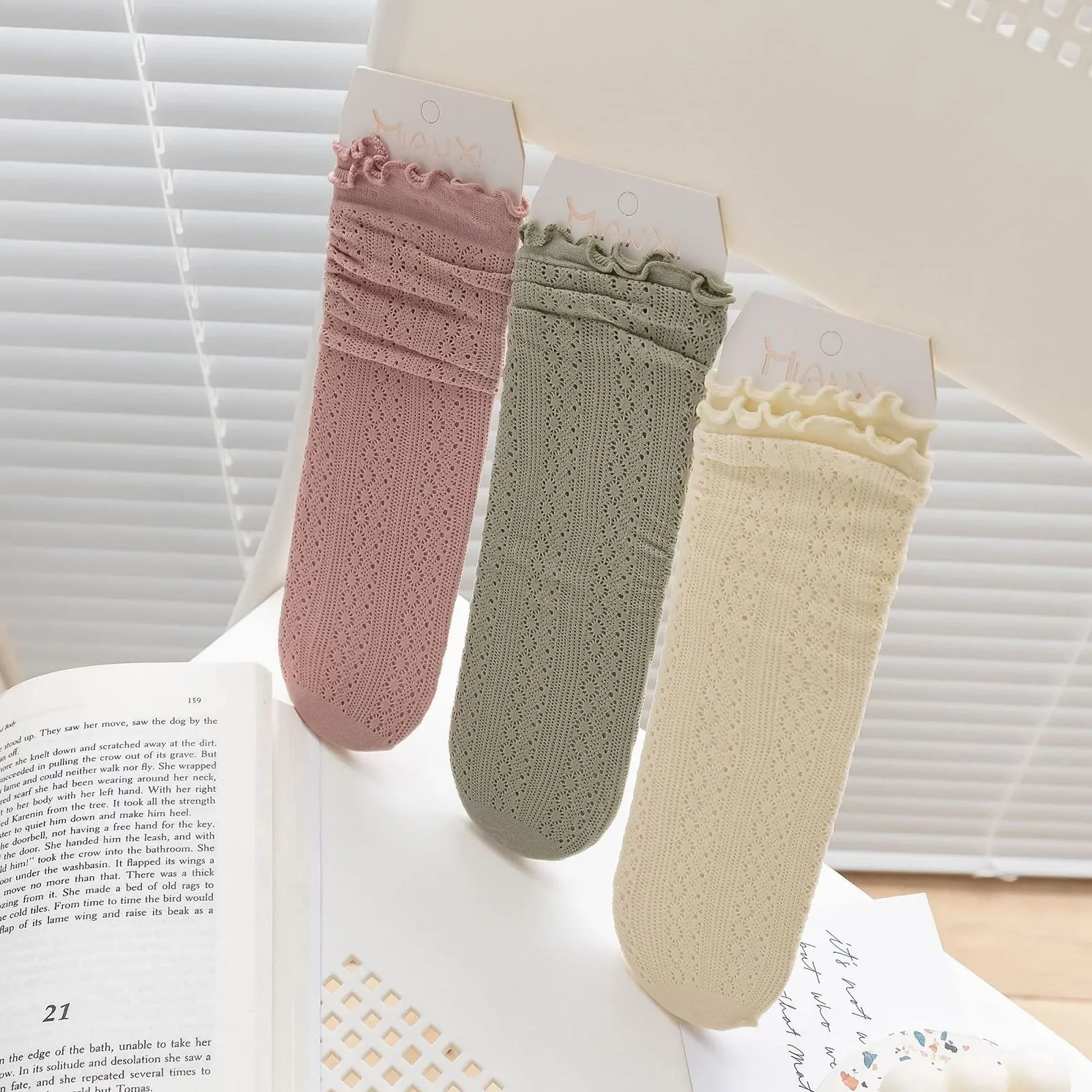 Набор из 3 пар носков с оборками для девочек/женщин, тонкие, прохладные и дышащие, короткие носки, носки-следки с оборками, милые, простые, шикарные носки для девочек, обязательный летний аксессуар, фото №3