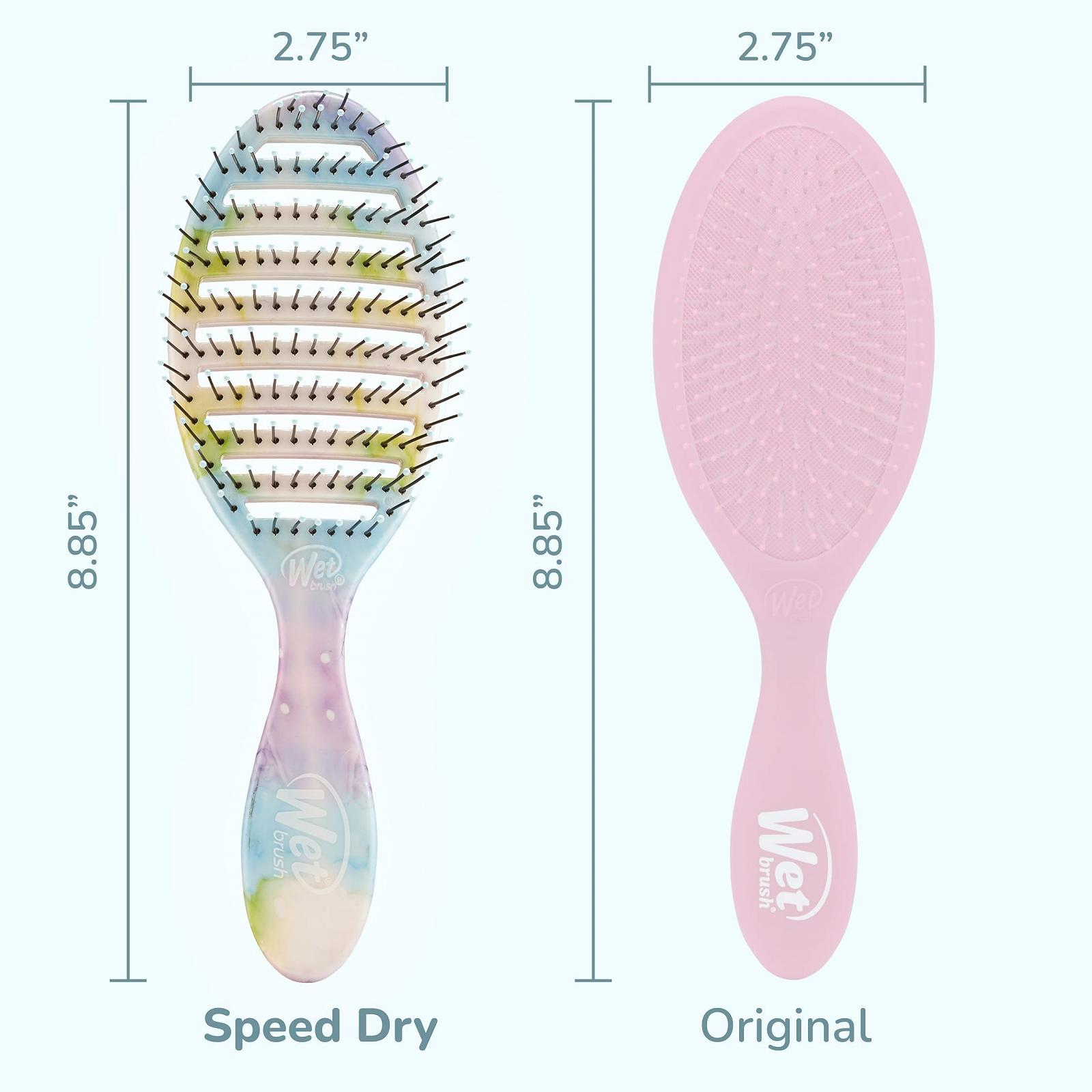 Щітка для волосся WetBrush Speed Dry Detangler з термостійкою щетиною Heatflex і відкритою вентиляцією для швидкого сушіння волосся, для всіх типів волосся, фото №5