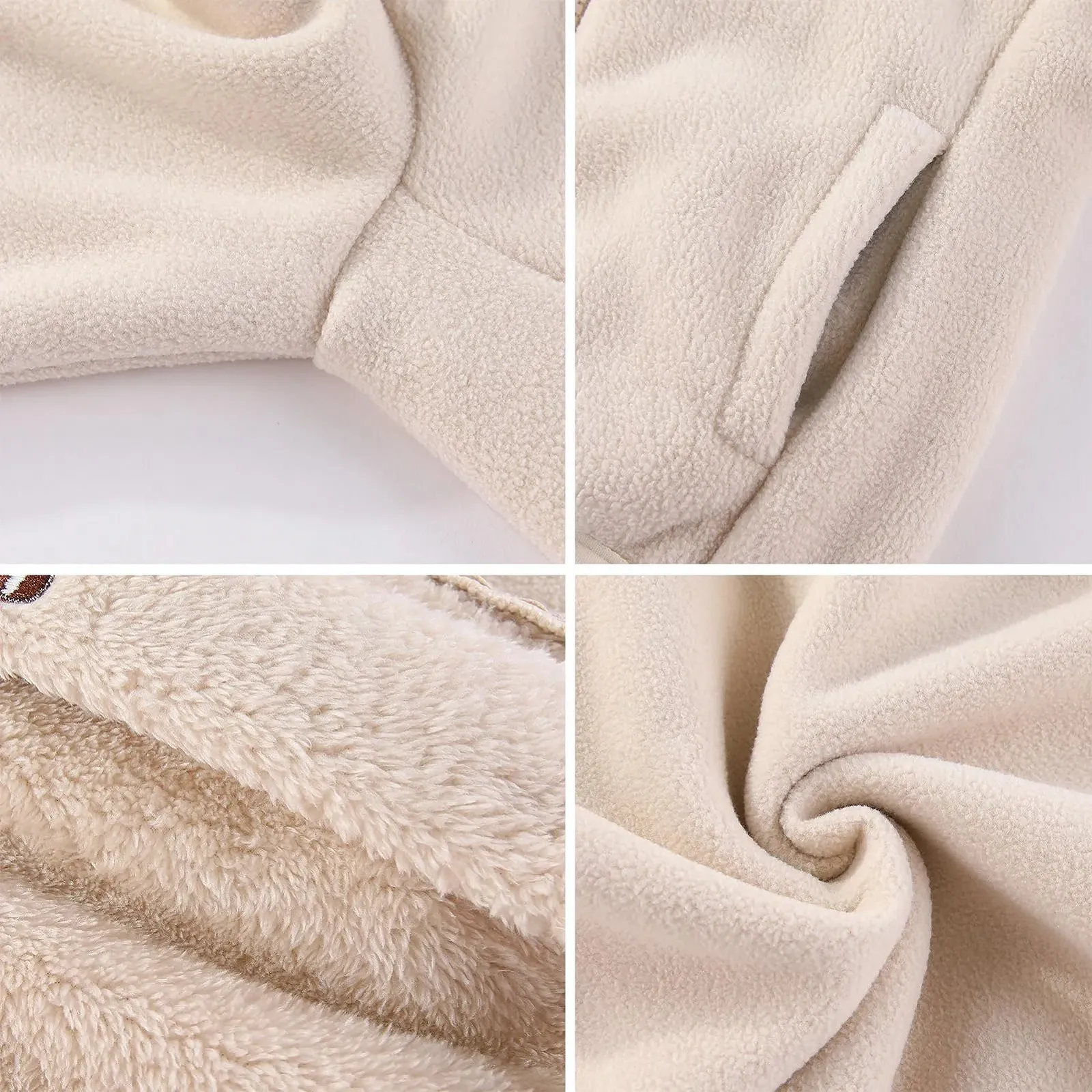 Флісова куртка для малюків Gajaous, тепла на повній блискавці з довгими рукавами для хлопчиків, осінній, весняний, зимовий верхній одяг, фото №3