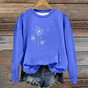 Пуловер HAOLEI Женский Повседневный Модный Дешевый Свитшот Топ Мягкий Удобный Распродажа Куртка Свитер Топ Элегантный Шикарный Печатный Свитер Высокого Качества Круглый Вырез Свитер Длинный Рукав synthetic.ua - Фото 1