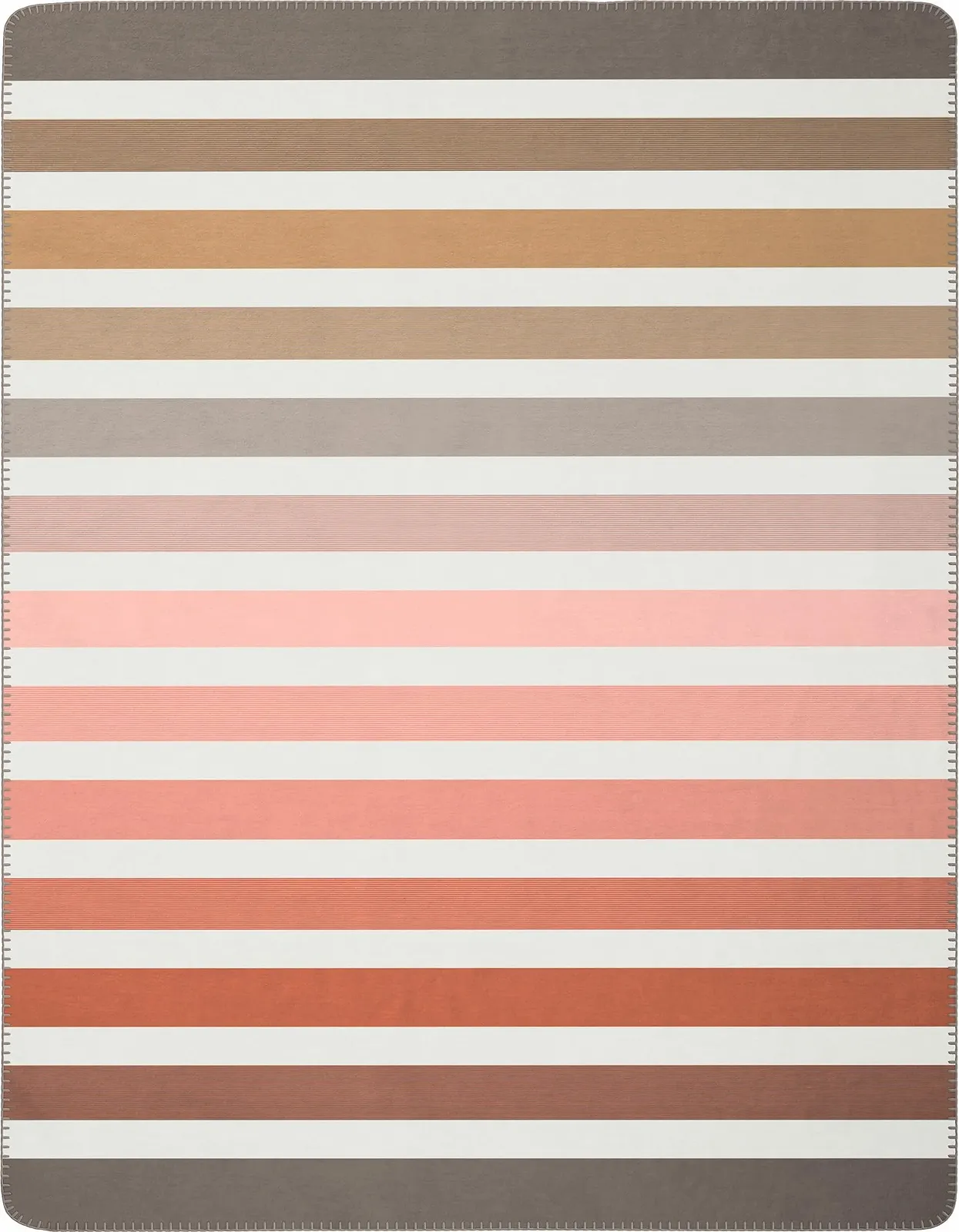 Плед Biederlack Soft Cuddly 'Natural Horizon' I Сделано в Германии I Полосатый плед в натуральных тонах I Покрывало 150 x 200 см I Плед для дивана из хлопка и полиакрила I Oeko-Tex Made in Green, фото №1