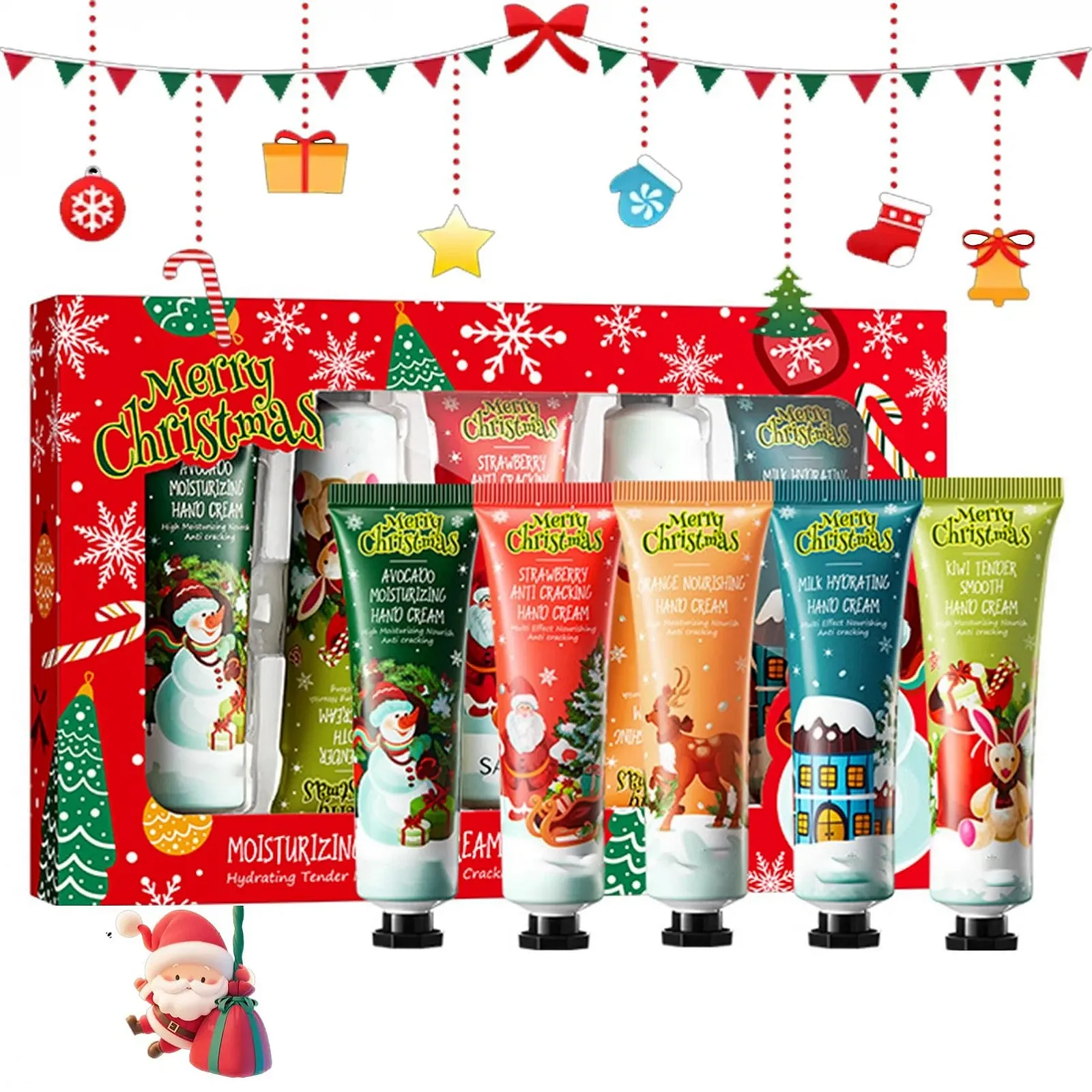 Крем для рук Рождественские подарки для сухих потрескавшихся рук, Увлажняющее средство для зимы, Небольшой набор лосьонов для рук для женщин и мужчин, Увлажняющее средство для рук и ног, фото №1