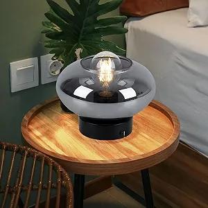 Настольная лампа Glass Ball E27 стеклянный шар дымчатая synthetic.ua - Фото 1