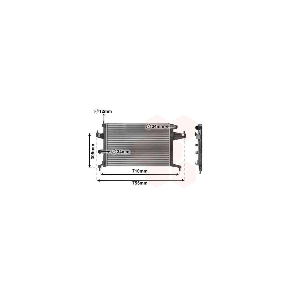 Радиатор, охлаждение двигателя VAN WEZEL 37002306 для OPEL GENERAL MOTORS, фото №1 Радиатор, охлаждение двигателя VAN WEZEL 37002306 для OPEL GENERAL MOTORS, фото №1