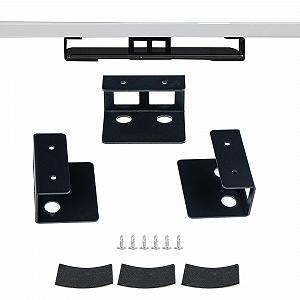 Держатель для ноутбука под стол Алюминиевая полка-держатель с винтом Совместим с 0-40 мм Черный - Фото 1