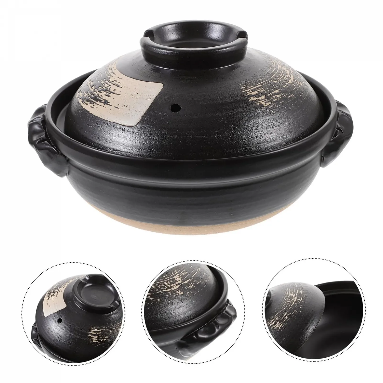 Кастрюля для запекания VICASKY керамическая с антипригарным покрытием и крышкой 500 мл, фото №4