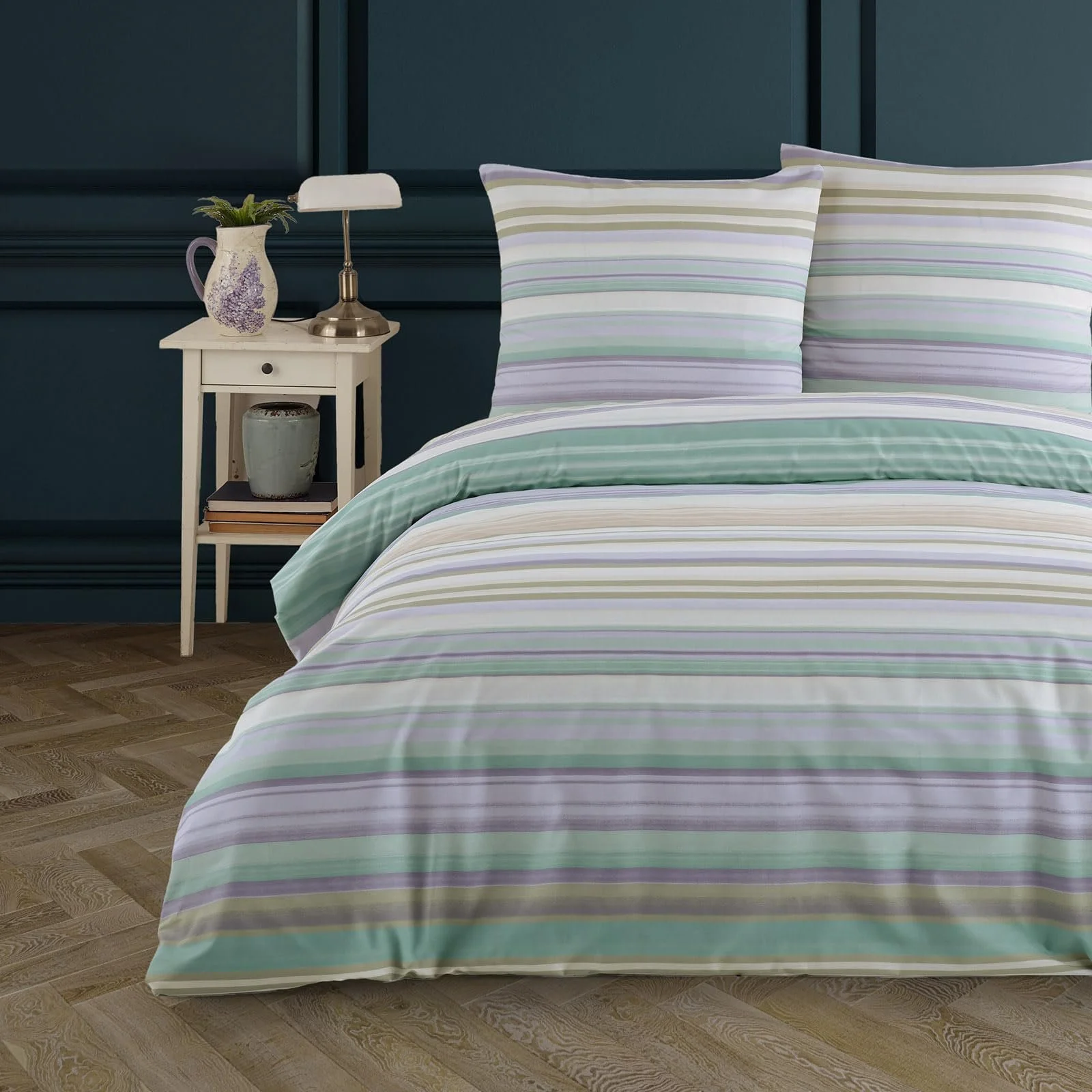 Постільна білизна Buymax® 200 x 200 см, 100% бавовна, комплект постільної білизни з 3 предметів, підковдра, з 2 наволочками, 80 x 80 см, Renforcé, на блискавці, фото №1