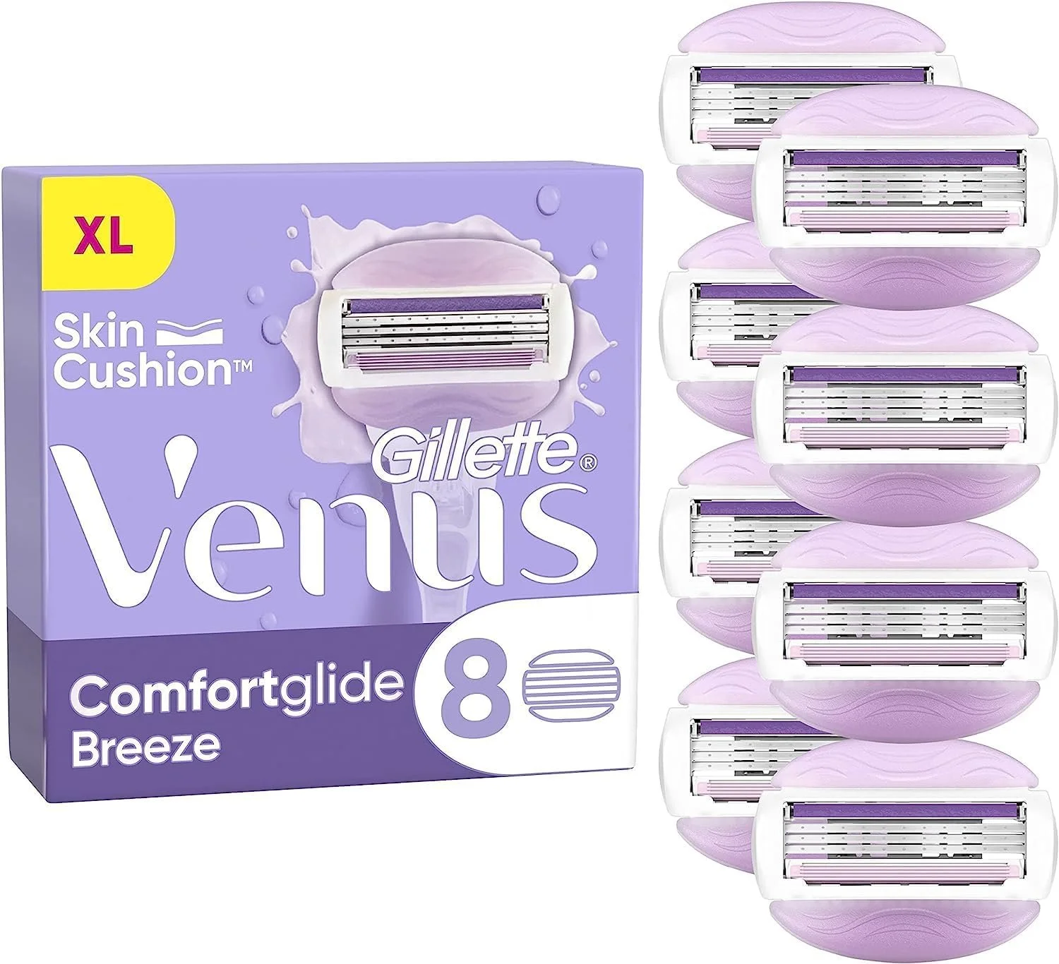 Сменные кассеты для бритья Gillette Venus ComfortGlide Breeze 8 шт, фото №1 Сменные кассеты для бритья Gillette Venus ComfortGlide Breeze 8 шт, фото №1