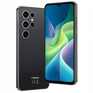 Смартфон Neow Safe + Android 15 4G 128GB 6.52" HD+ Black - Фото 1