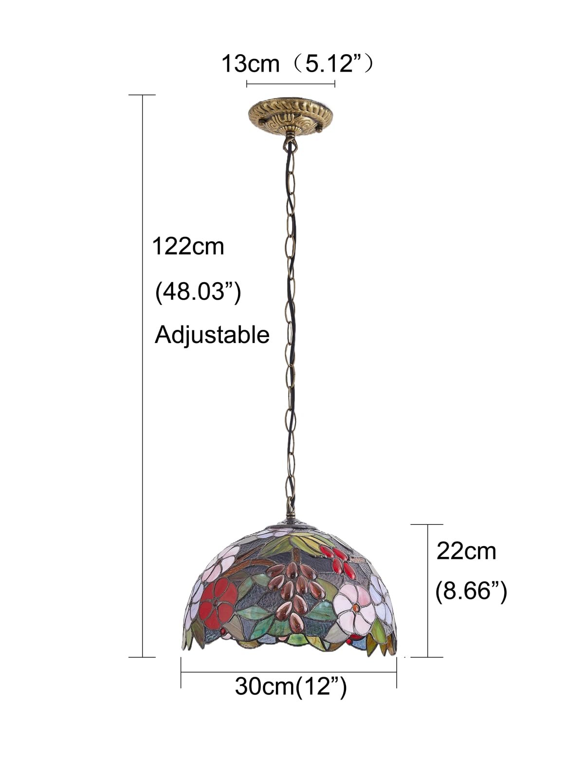 Настольная лампа Tiffany Роза витражное стекло вилка EU переключатель 12 дюймов, фото №4