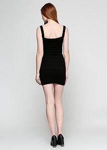 Платье Kedma M Черный (CH-D12-006_Black) synthetic.ua - Фото 1