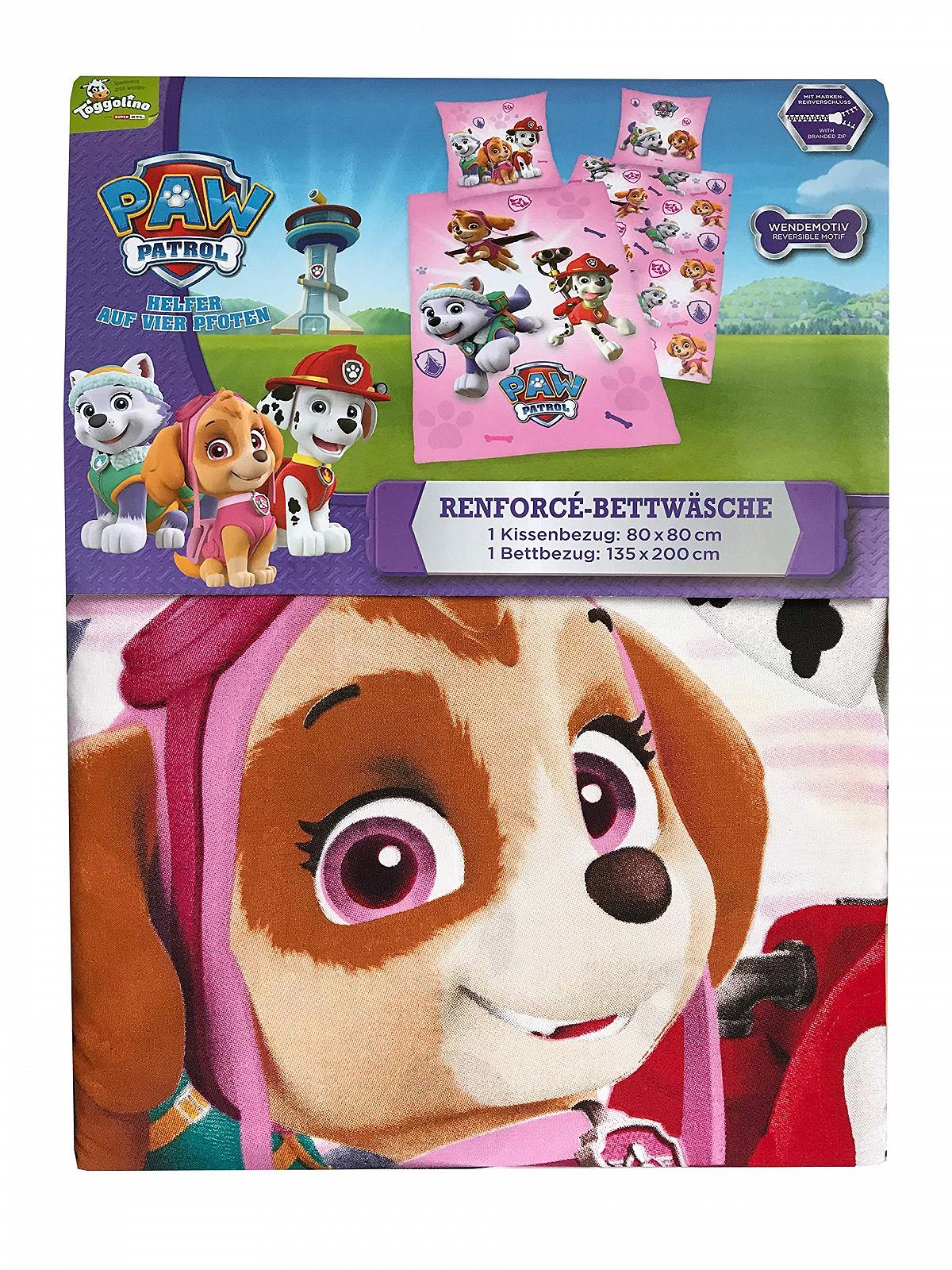Комплект постільної білизни Herding Paw Patrol, бавовна, різнокольоровий, наволочка 80 x 80 см, підковдра 135 x 200 см, фото №5