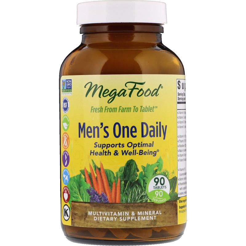 Вітаміни для чоловіків MegaFood Mens One Daily без заліза 90 таблеток 2291, фото №1