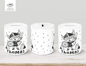 Скарбничка дитяча Small Viking Skandi Style керамічна synthetic.ua - Фото 1