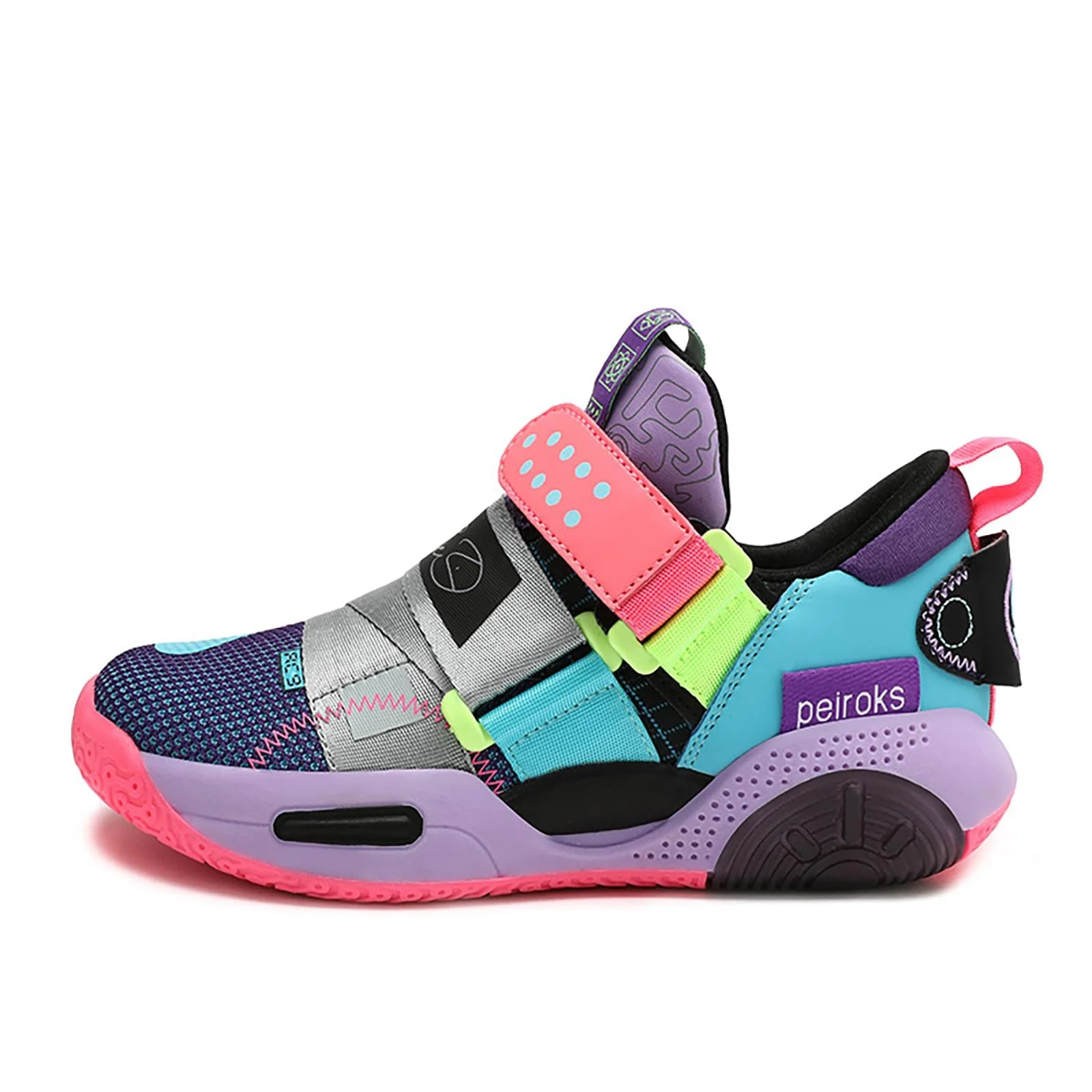 Детские баскетбольные кроссовки для мальчиков Спортивные кроссовки для детей Беговые кроссовки с застежкой, фото №4 Детские баскетбольные кроссовки для мальчиков Спортивные кроссовки для детей Беговые кроссовки с застежкой, фото №4