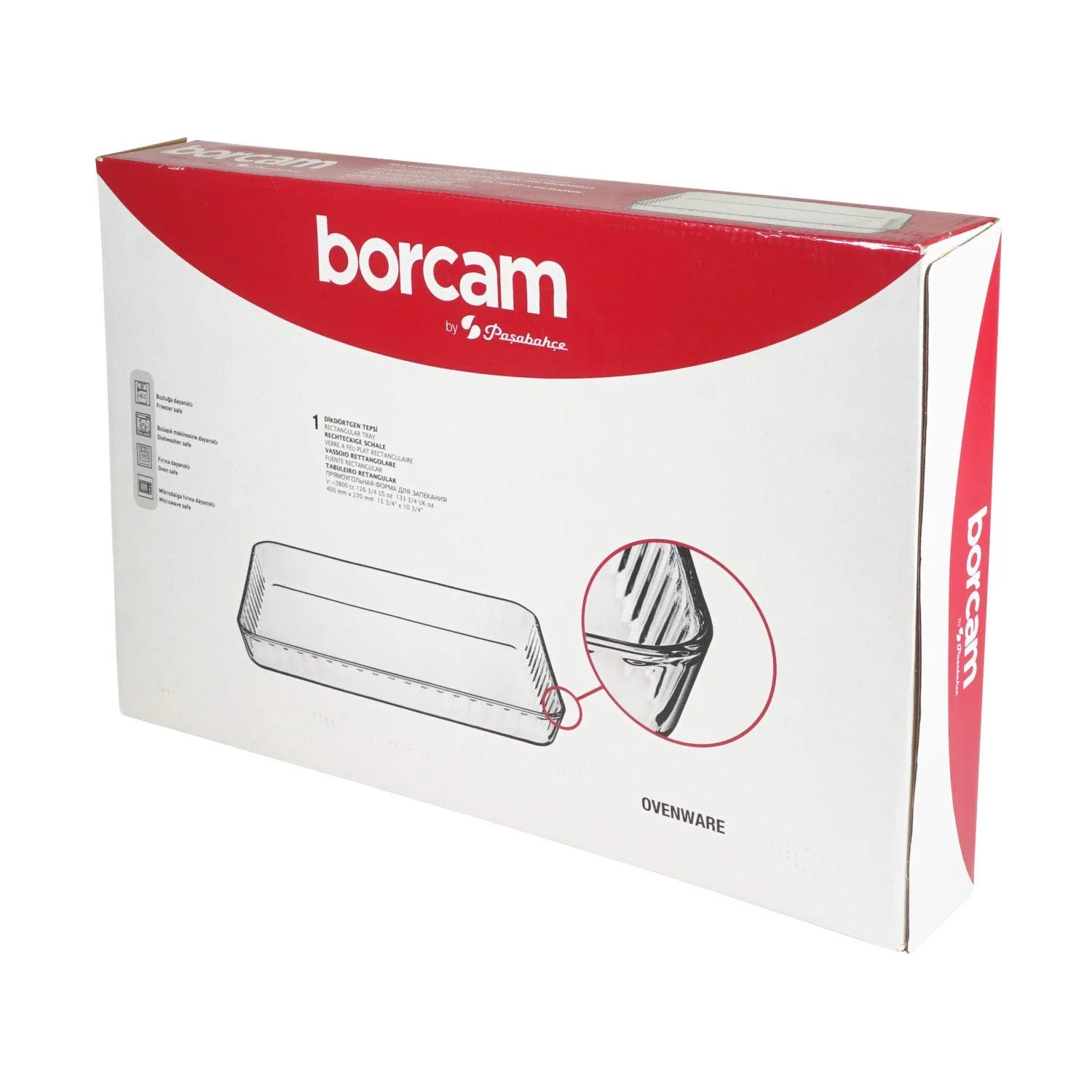 Набір форм для запікання Pasabahce Borcam Скляна квадратна велика, фото №5