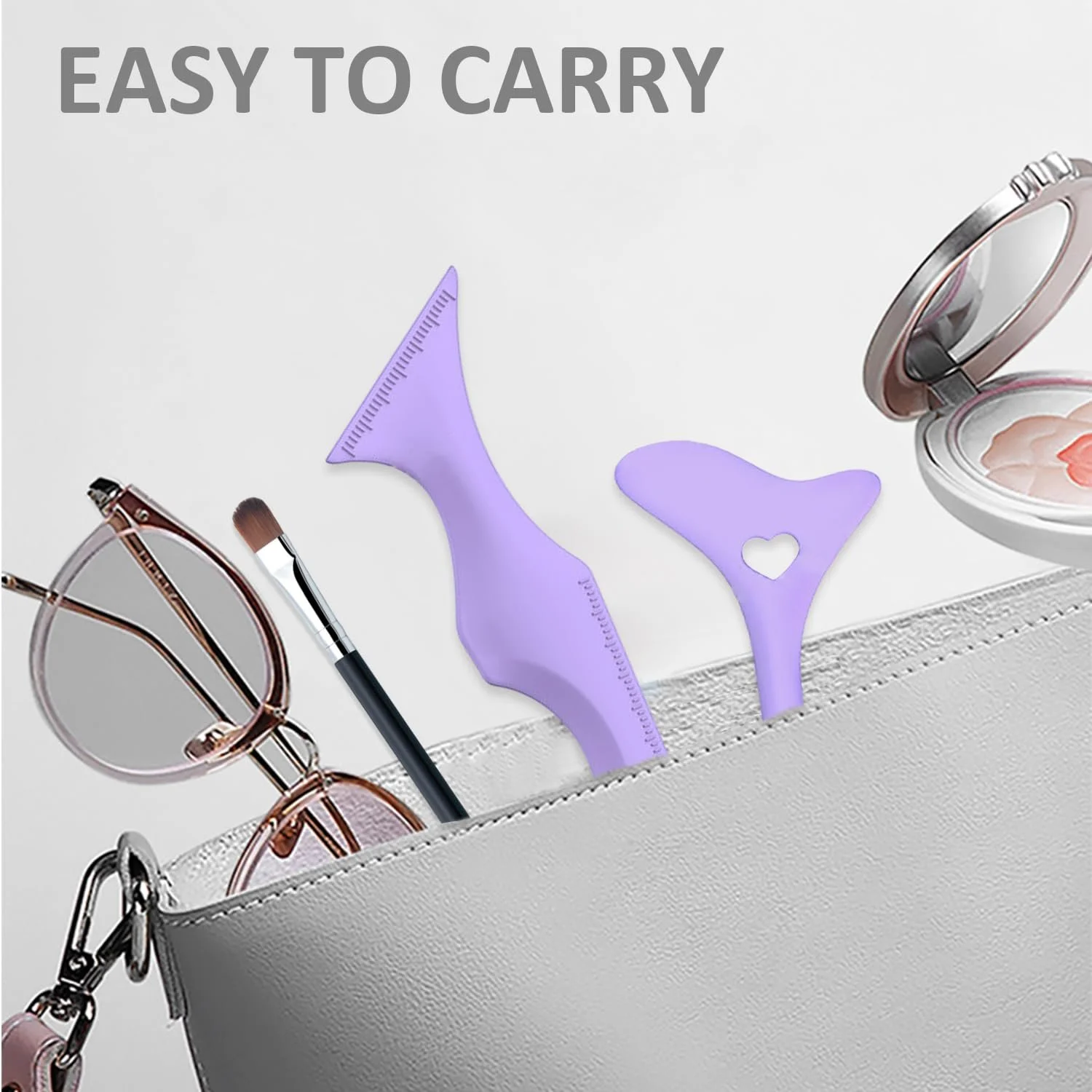 Инструмент для макияжа Eyeliner Stencil Guide Tool Cream Applicator Кисти Фиолетовый, фото №5 Инструмент для макияжа Eyeliner Stencil Guide Tool Cream Applicator Кисти Фиолетовый, фото №5