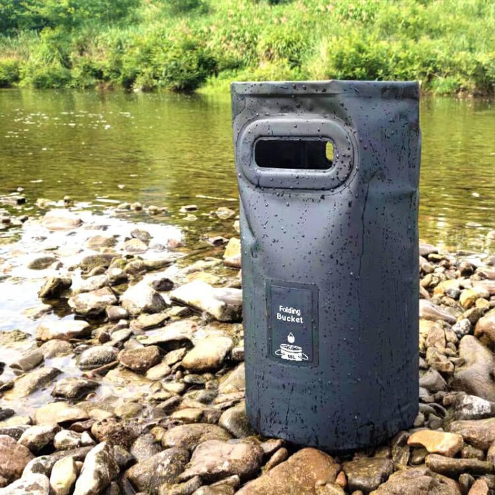 Складная бутылка для воды для кемпинга, водонепроницаемая, высокая термостойкость, портативная, слой дна ведра из ПВХ, складная, фото №5