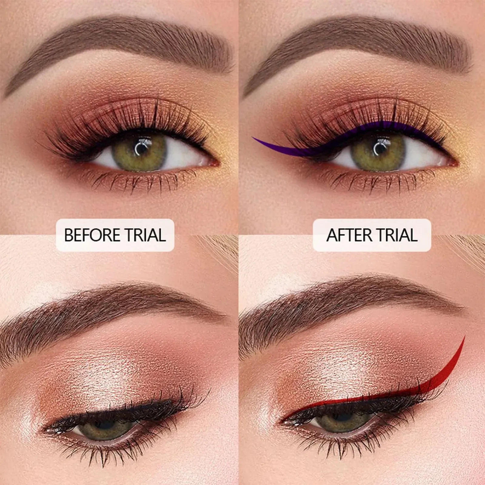 Цветная жидкая Подводка для глаз, высокопигментированный, фото №4 Цветная жидкая Подводка для глаз, высокопигментированный, фото №4