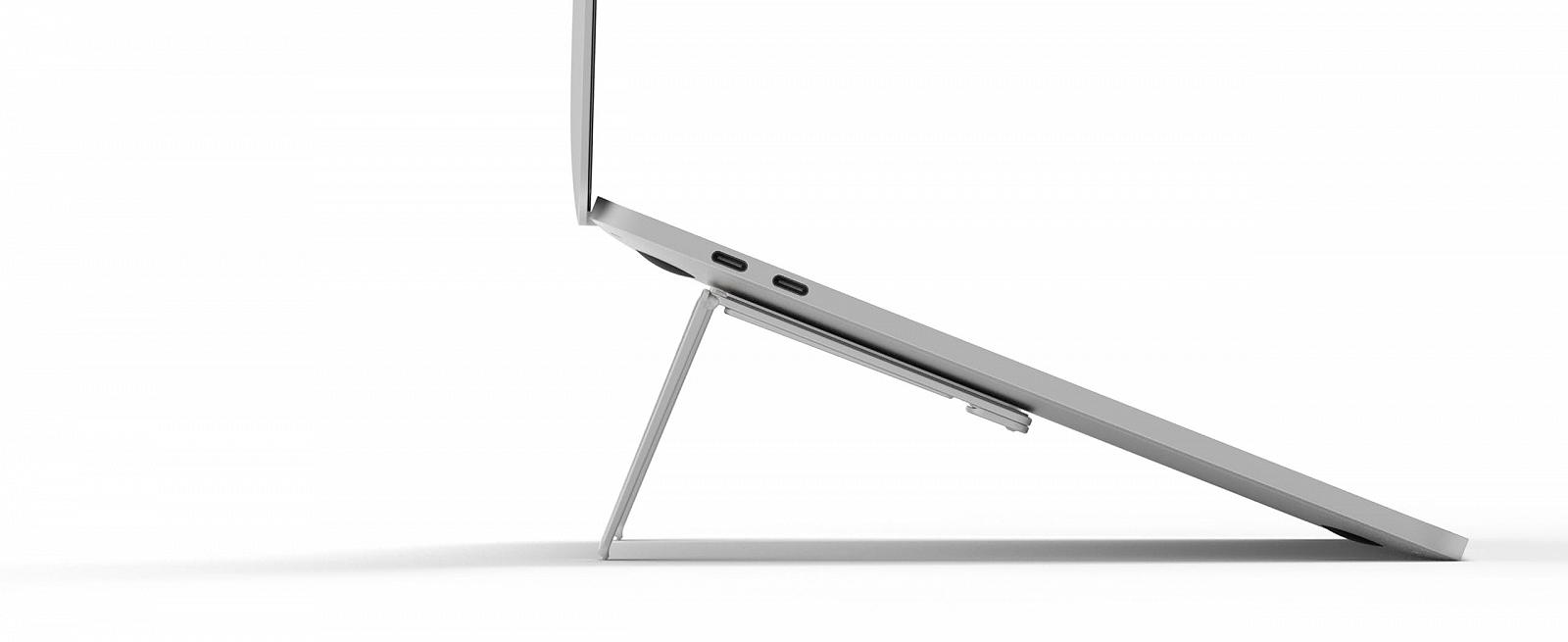 Підставка для ноутбука Aulumu G07 Pop-Up Leg Stand, портативна, для охолодження, ергономічна, срібна, фото №4