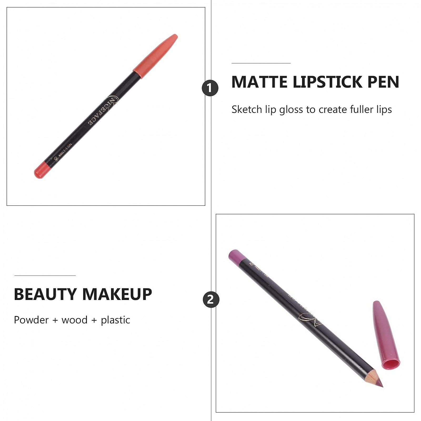 Олівець для губ Beaupretty Matte Ever Liner, 12 шт., різні кольори, фото №5