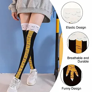 Шкарпетки-гомілки курячі, панчохи з курячими лапками, 2 пари synthetic.ua - Фото 1