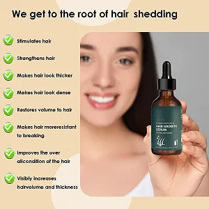 Сыворотка для роста волос 60 мл для мужчин и женщин, с роллером 0,5 мм, Средство для ухода за волосами, Масло для укрепления кожи головы и волос, Против выпадения волос, Способствует более густым и сильным волосам synthetic.ua - Фото 1