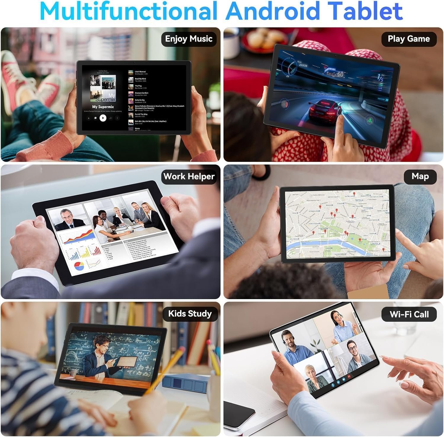 Планшет 10.1" FancyDay C10 3+5/64Gb 8 ядер Android 14 5000 mAh White, фото №6